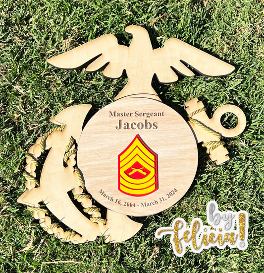Marine corps plaques, Marine Corps retirement gift,  marine corps gift, USMC plaque, Marine retirement, Marine retired, USMC License #286-23