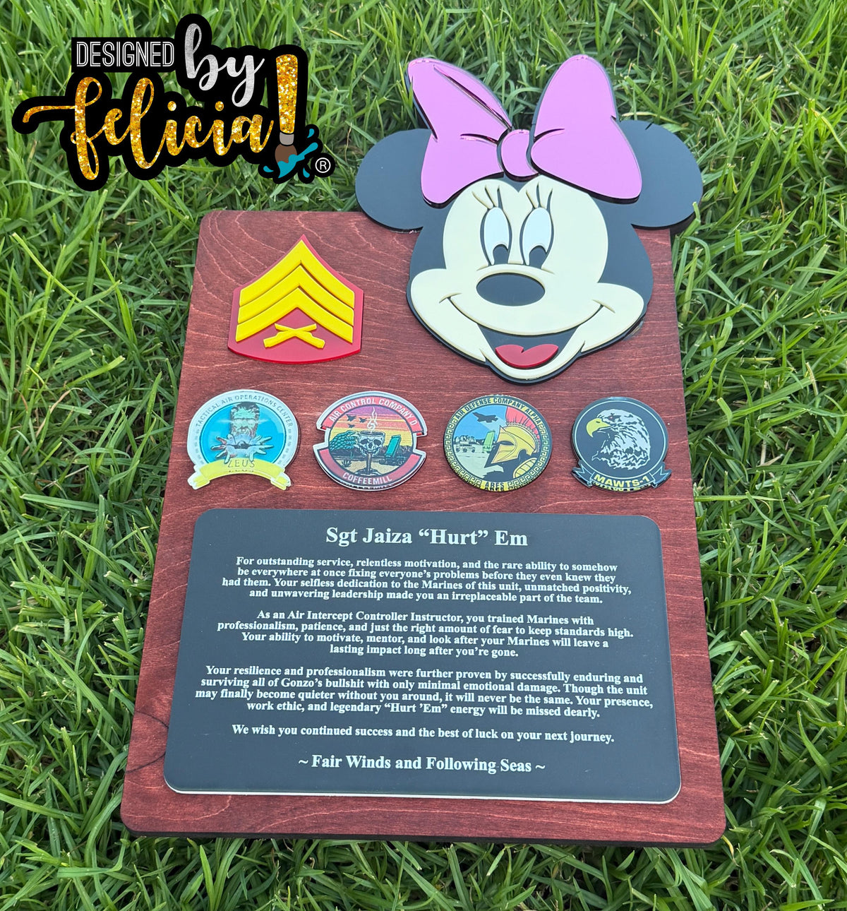 Custom Plaque Order