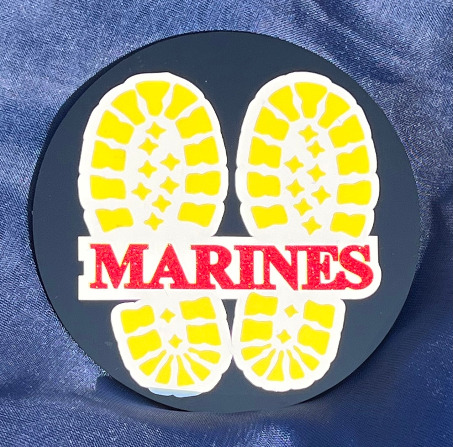 USMC Decal: Yellow Footprints - Semper Fi - The Few. The Proud. USMC License #286-23