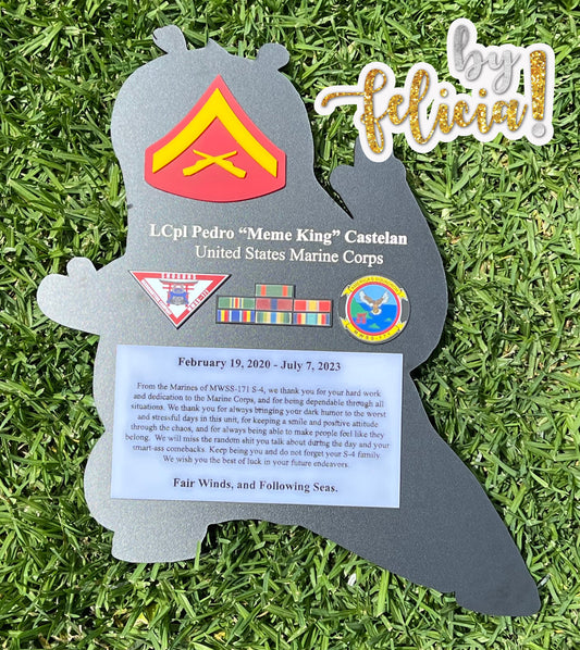 Marine corps plaques, Marine Corps retirement gift,  marine corps gift, USMC plaque, Marine retirement, Marine retired, USMC License #286-23