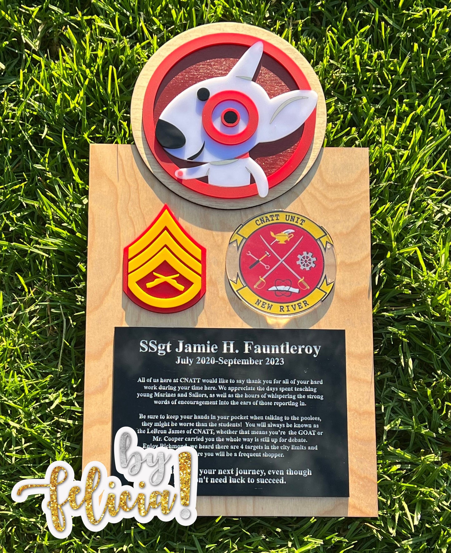 Handmade Marine Corps Retirement Plaque: USMC Gift