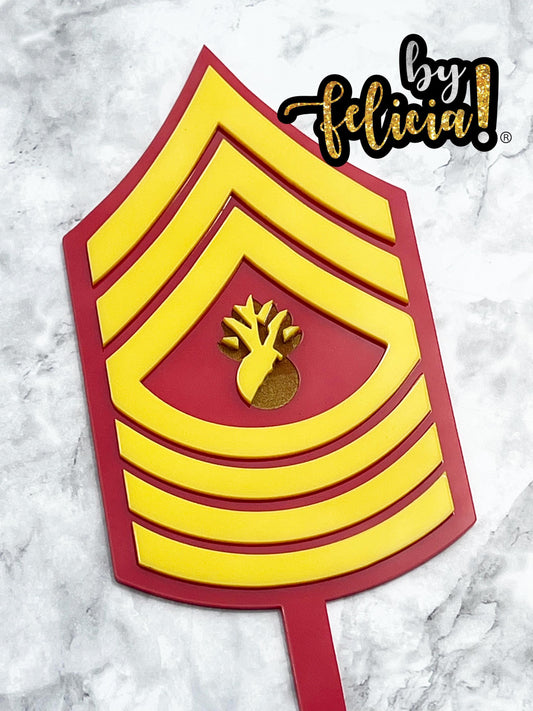 Marine Corps rank Cake Topper | USMC Cake Topper | Marine Corps Birthday | Marines Party Supplies | Marine Corps Ball | USMC License #286-23