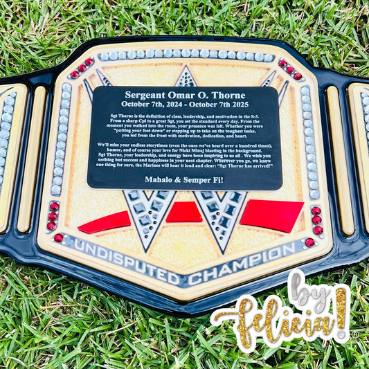Handmade Marine Corps Retirement Plaque: USMC Veteran Gift