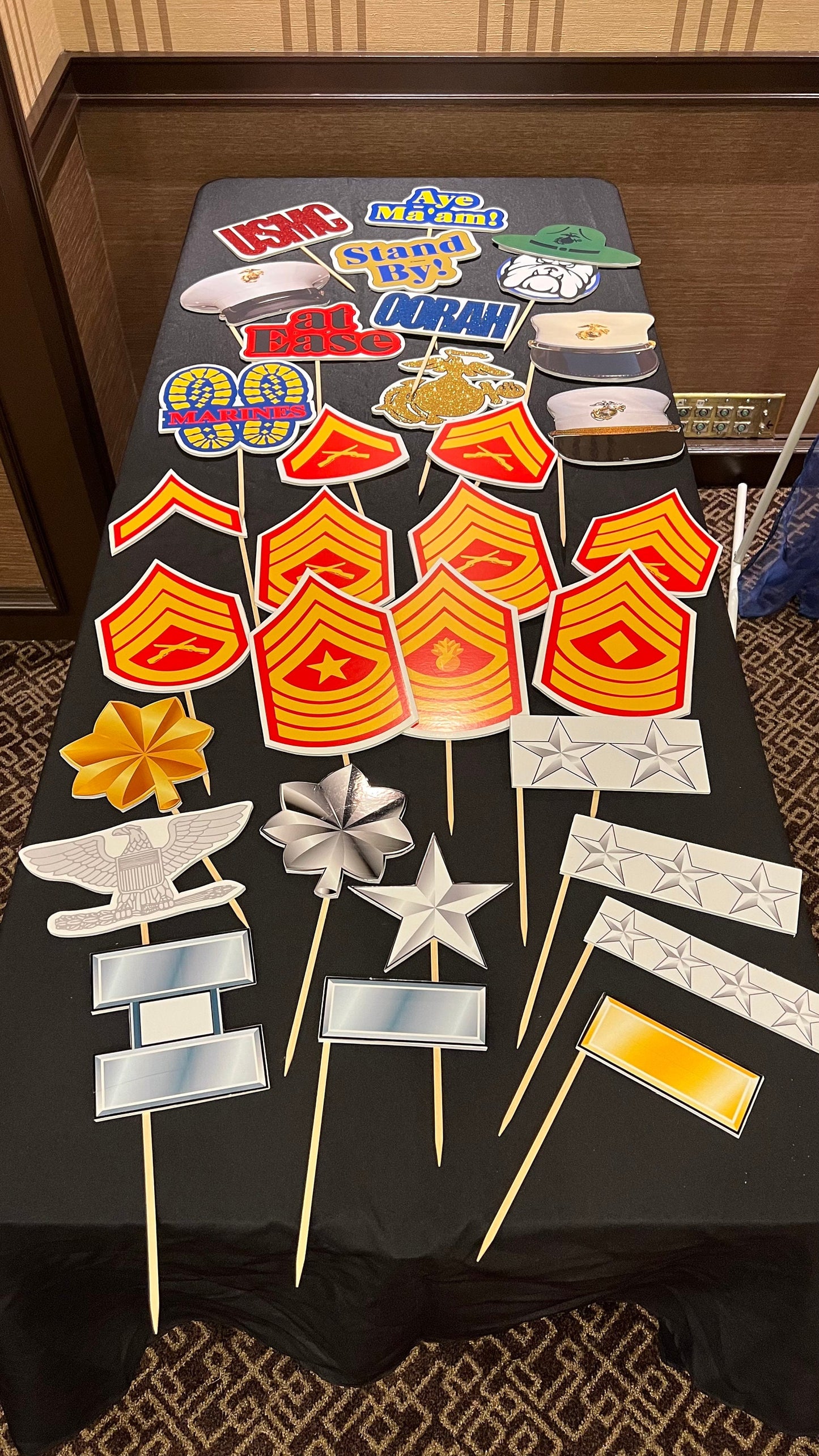 Marine Corps Party Photo Booth Props: USMC Graduation, Ball, Birthday, 250th Marine Corp, USMC License #286-23