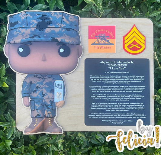 Marine corps plaques, Marine Corps retirement gift,  marine corps gift, USMC plaque, Marine retirement, Marine retired, USMC License #286-23