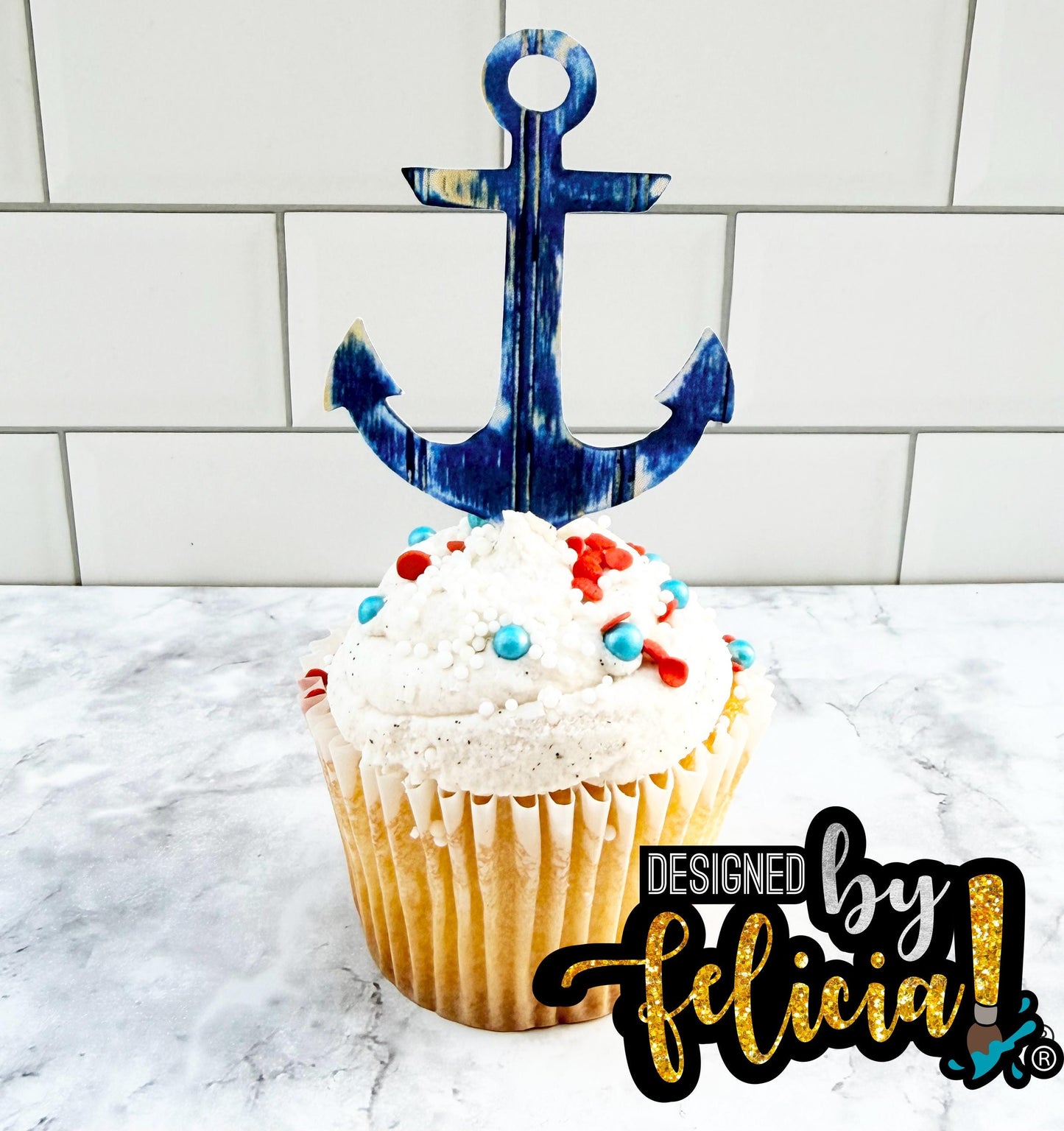 Coast Guard cupcake toppers, Coast guard cupcake ideas, Coast Guard cake topper, Coast Guard party decorations,  Coast Guard party supplies