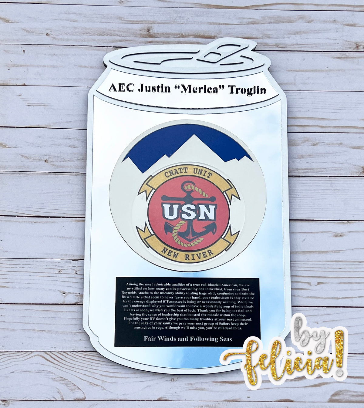 Custom Plaque Order