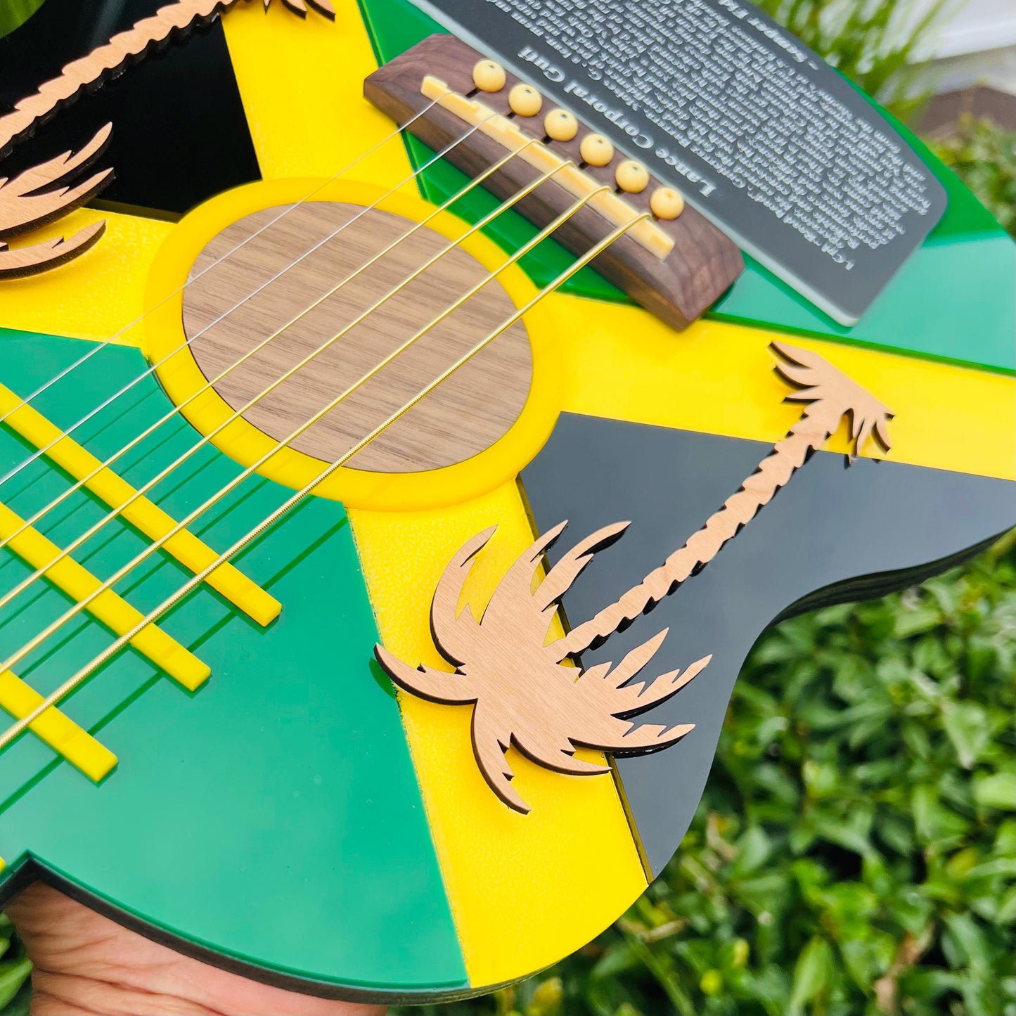 Custom Marine Corps Guitar Plaque: Handmade USMC Retirement Gift