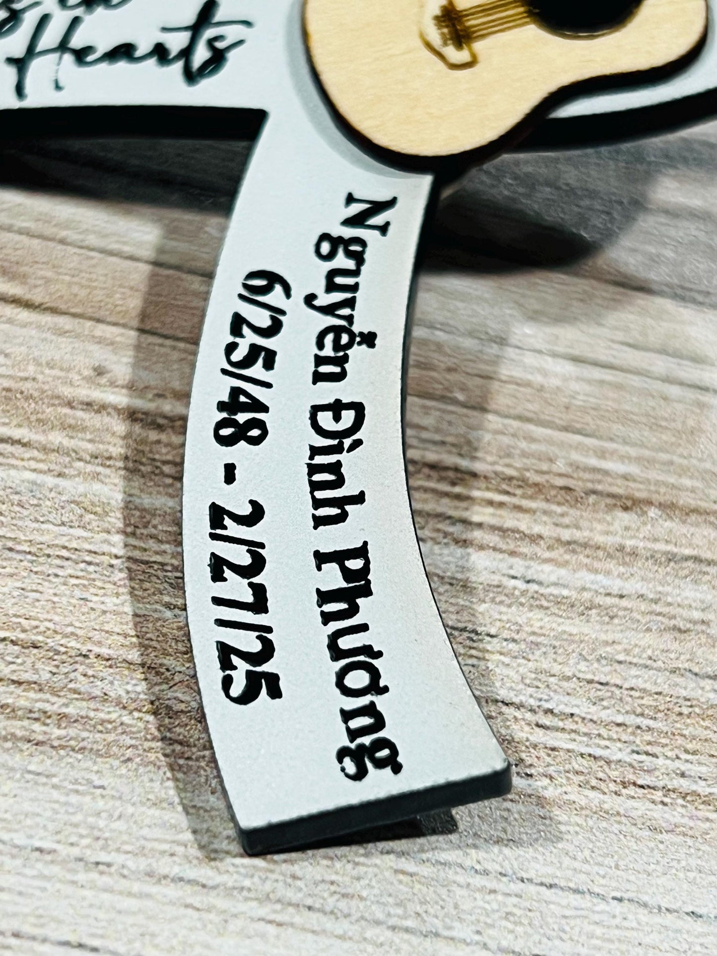 Custom Acrylic Funeral Ribbon Pin, Memorial Gift