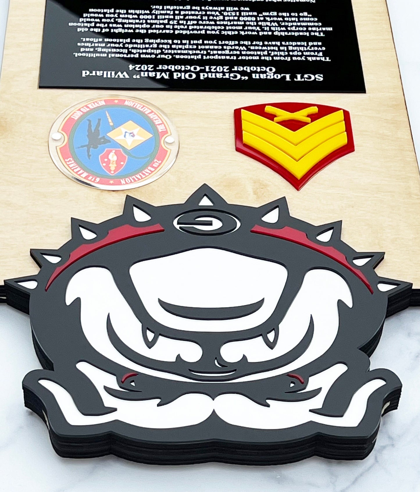 Custom Plaque Order