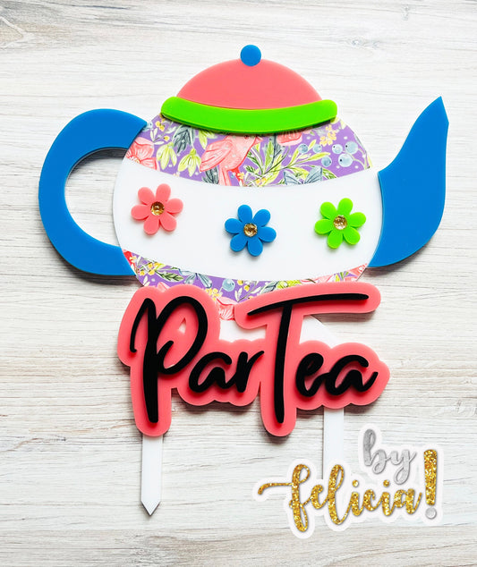 Tea Party decorations, Partea Time, Tea Party cake topper, Tea party birthday party, Tea Party bridal shower, Tea party birthday decor,