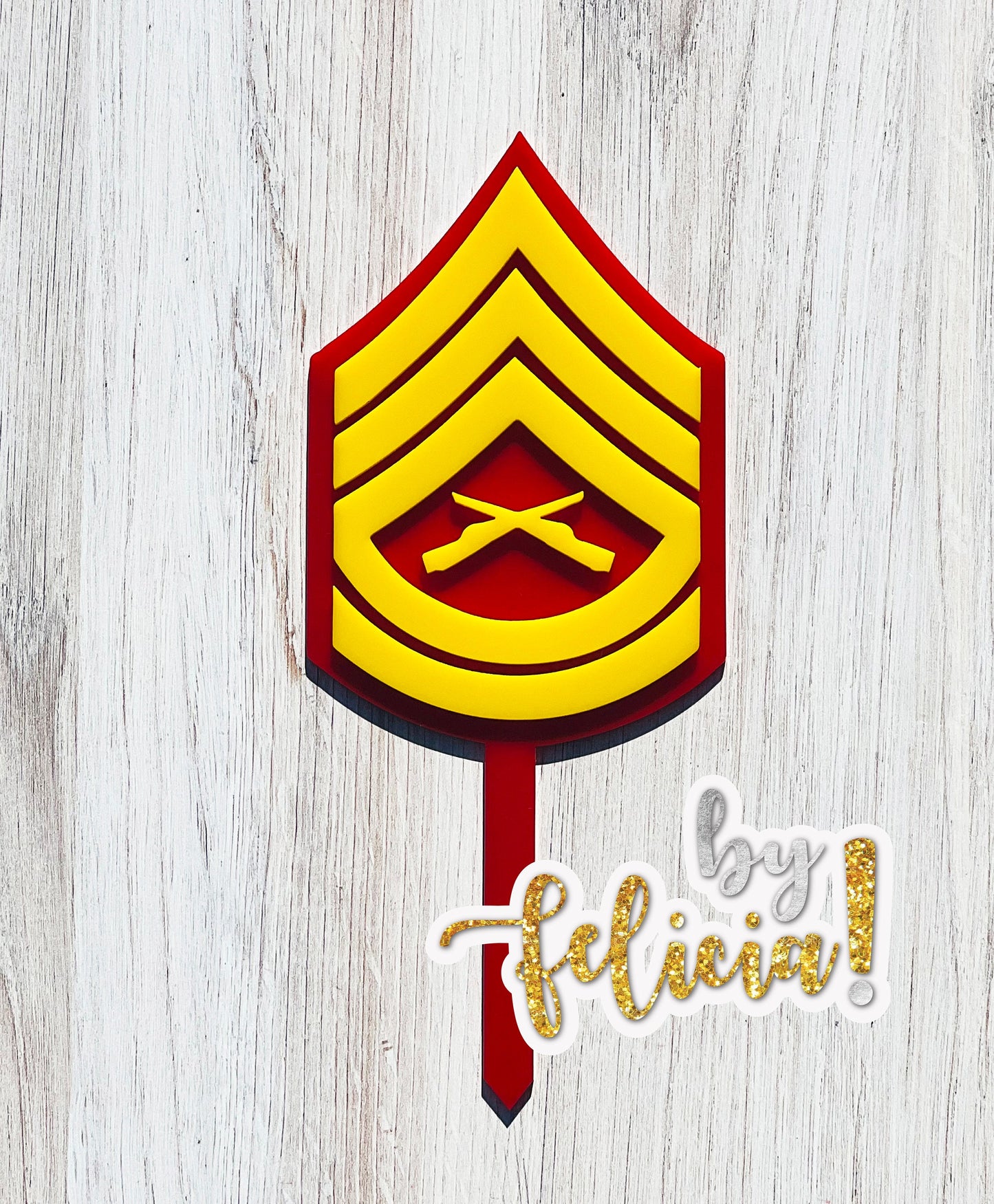 Marine Corps rank Cake Topper | USMC Cake Topper | Marine Corps Birthday | Marines Party Supplies | Marine Corps Ball | USMC License #286-23