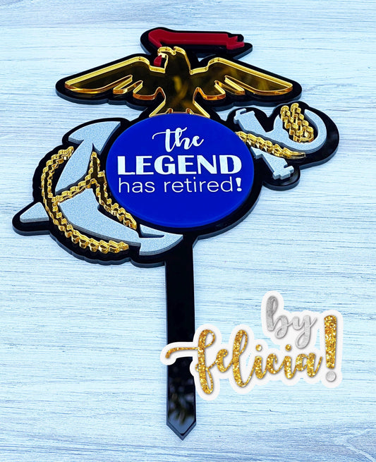 Marine Corps Cake Topper | USMC Cake Topper | Marine Corps Birthday | Marines Party Supplies | Marine Corps Ball | USMC License #286-23