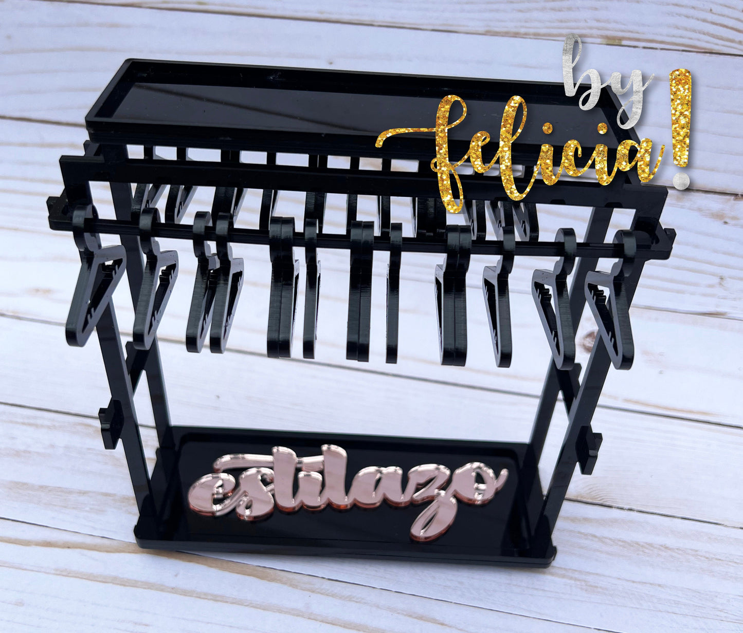 Personalized Earring Coat Hanger Rack: Jewelry Display with 30 Hangers