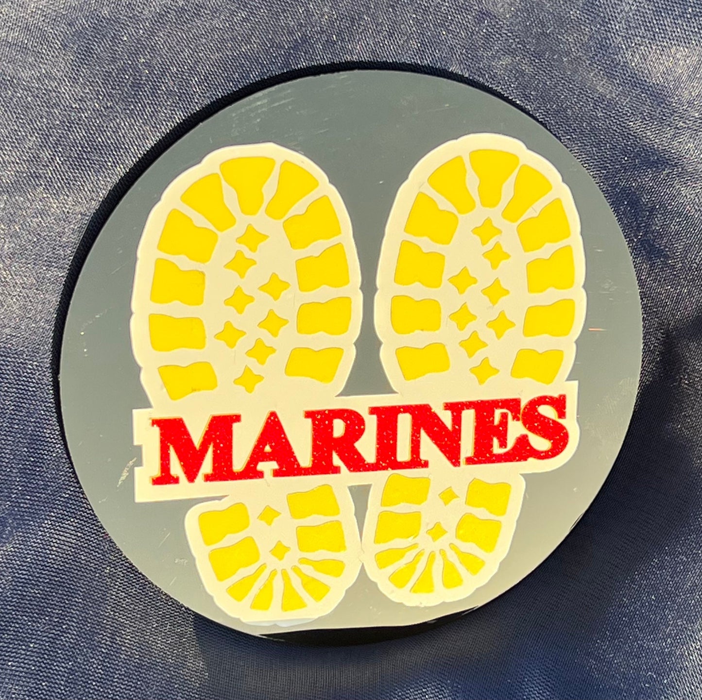 USMC Decal: Yellow Footprints - Semper Fi - The Few. The Proud. USMC License #286-23