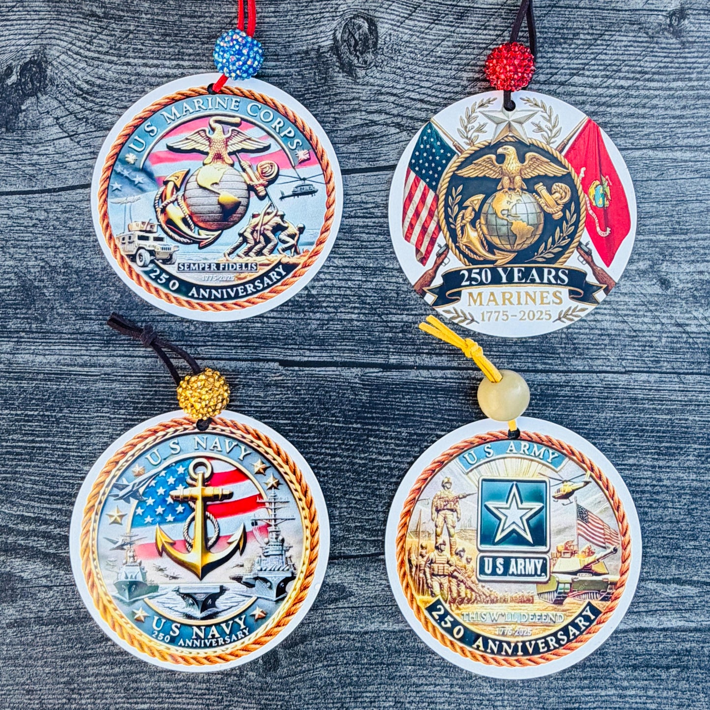 250th Anniversary ornament, 250th Marine Corps ornament, USMC Ornament, Marine Corps Gifts, USMC Gifts, Military Ornament, USMC Lic #286-23