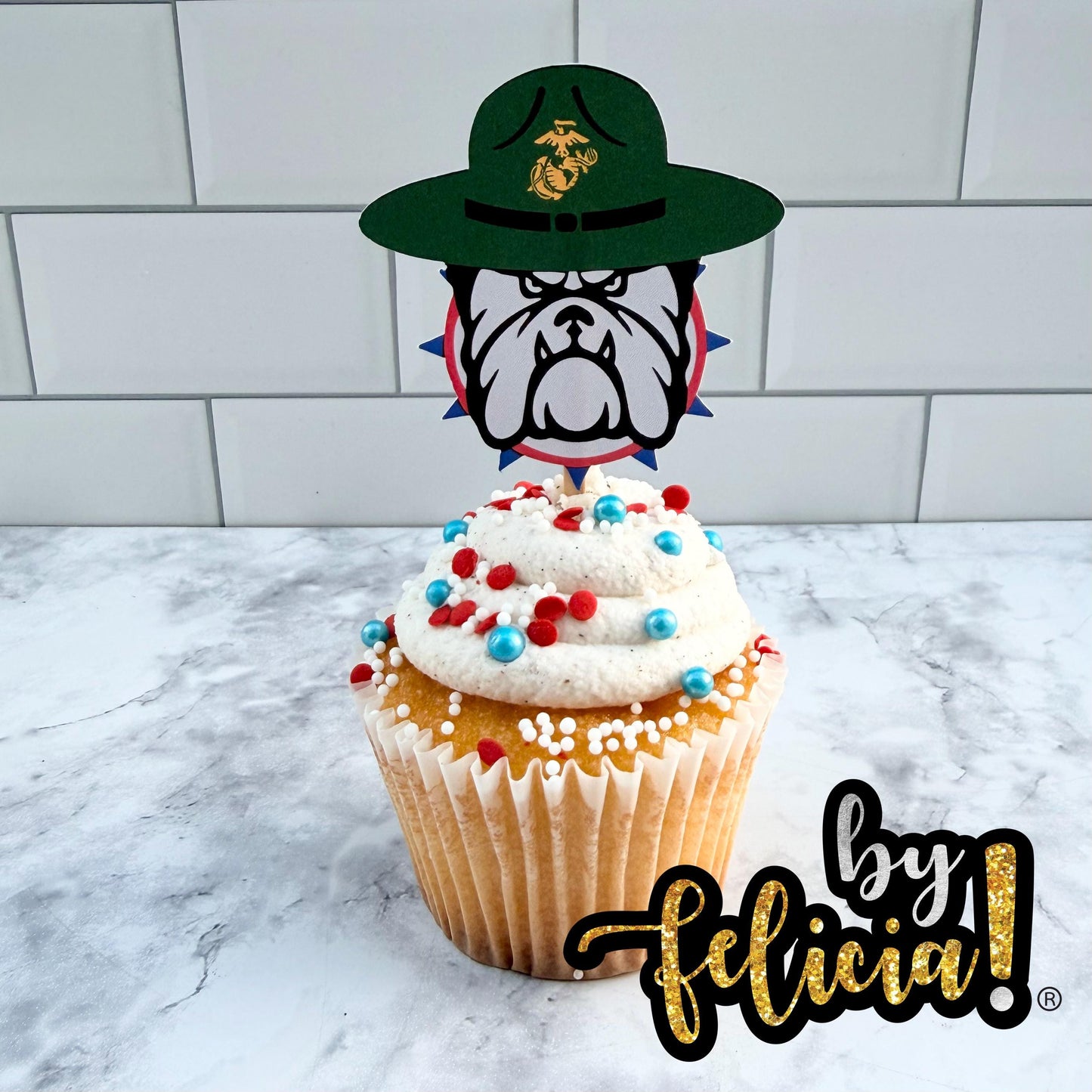 Marines Cupcake Topper | USMC Cupcake Topper | Marines cake topper | Marine Corps Birthday | Marines Party Decoration | USMC License #286-23