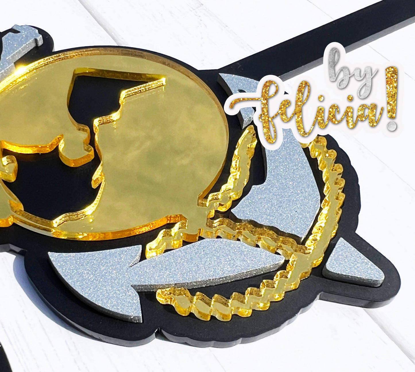 Marine Corps Cake Topper: Acrylic USMC Party Decoration