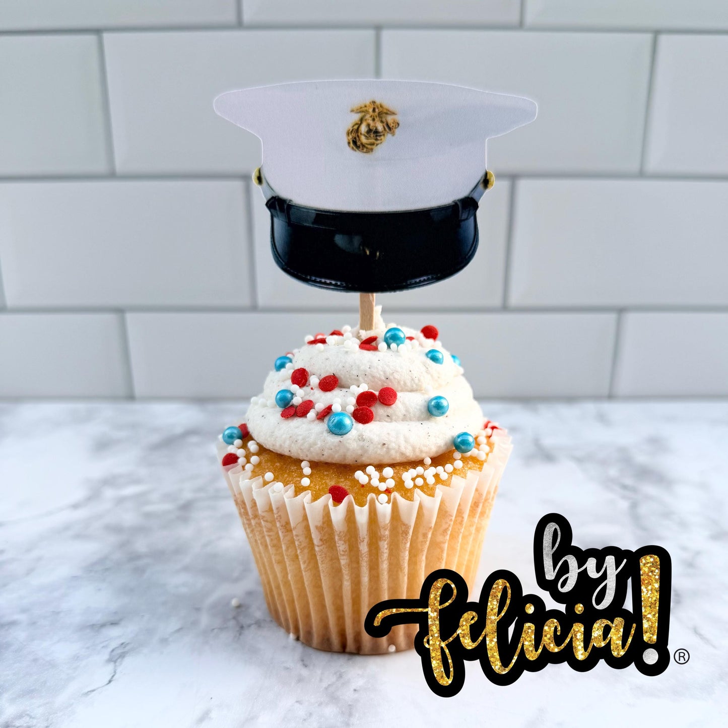 Marines Cupcake Topper | USMC Cupcake Topper | Marines cake topper | Marine Corps Birthday | Marines Party Decoration | USMC License #286-23