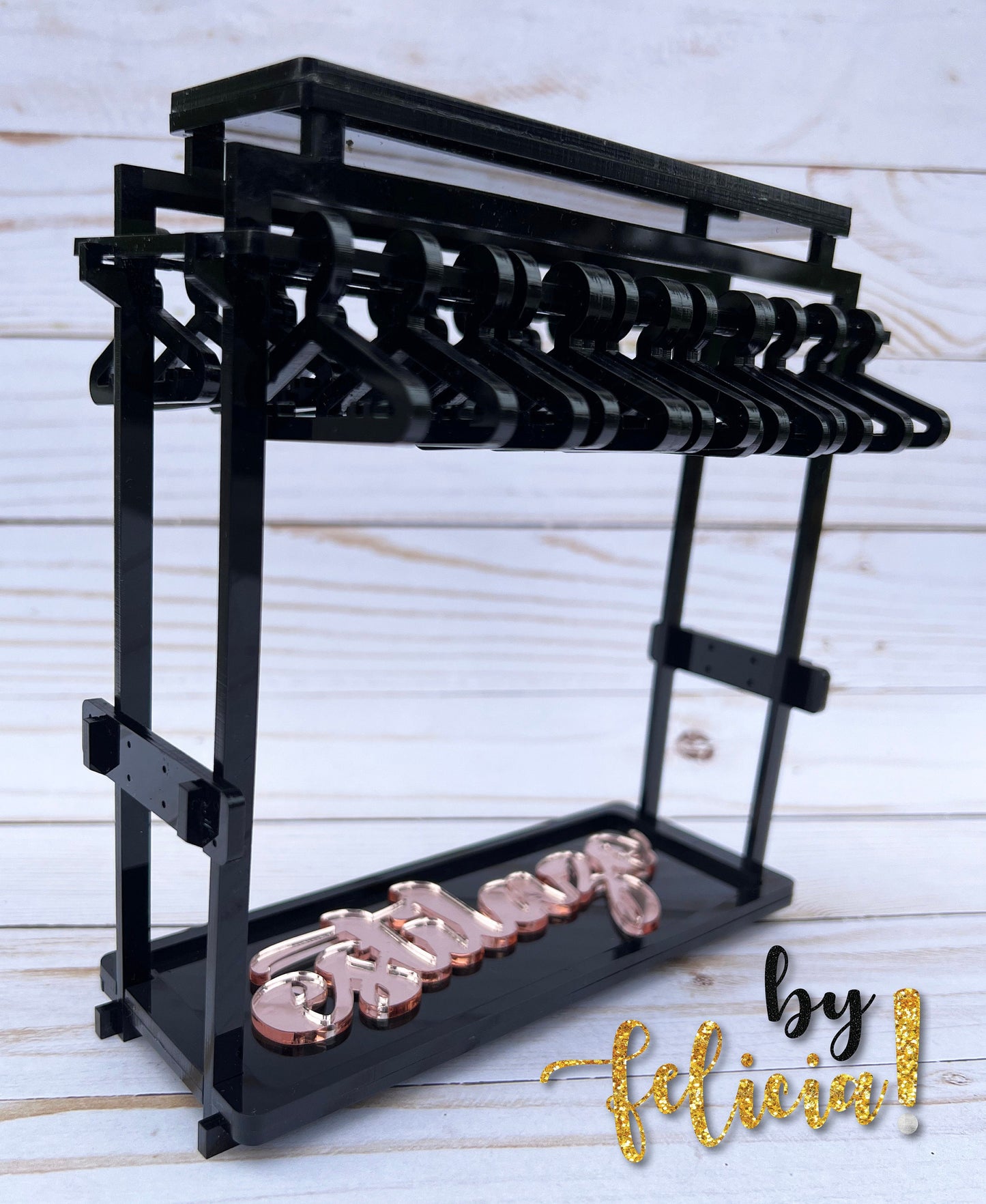 Personalized Earring Coat Hanger Rack: Jewelry Display with 30 Hangers