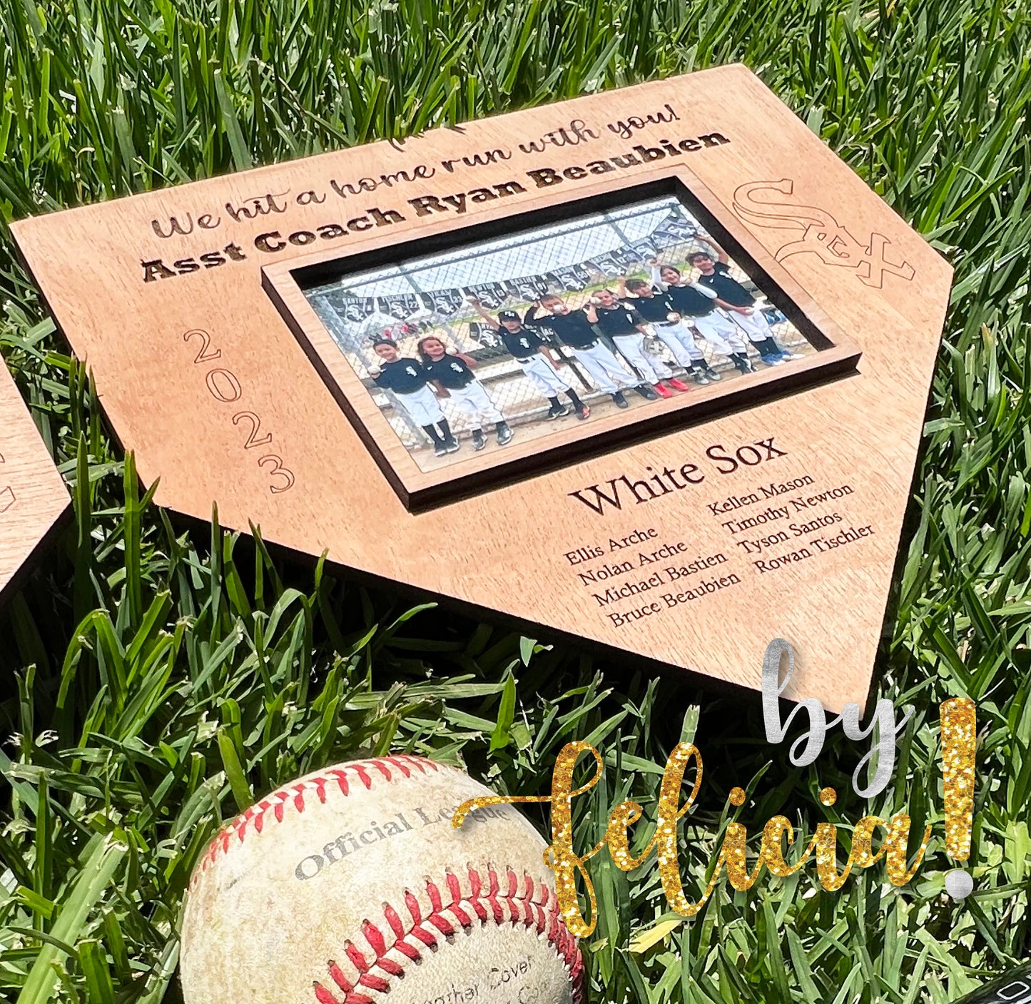 Personalized Baseball Coach Gift: Engraved Photo Frame
