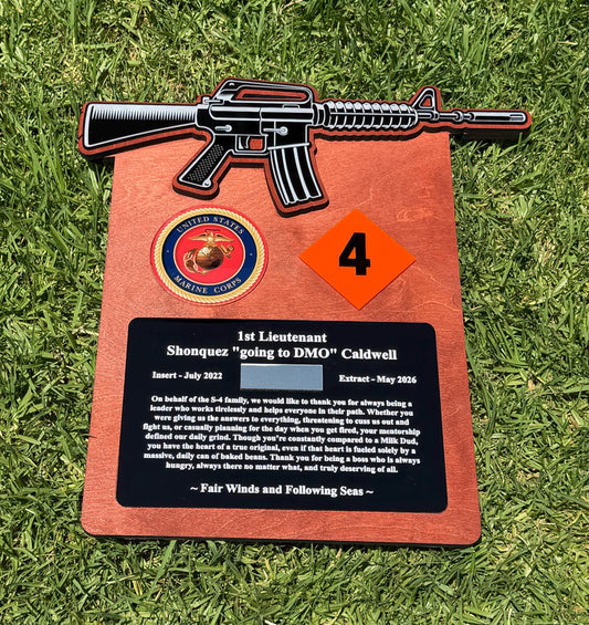 Marine corps plaques, Marine Corps retirement gift,  marine corps gift, USMC plaque, Marine retirement, Marine retired, USMC License #286-23