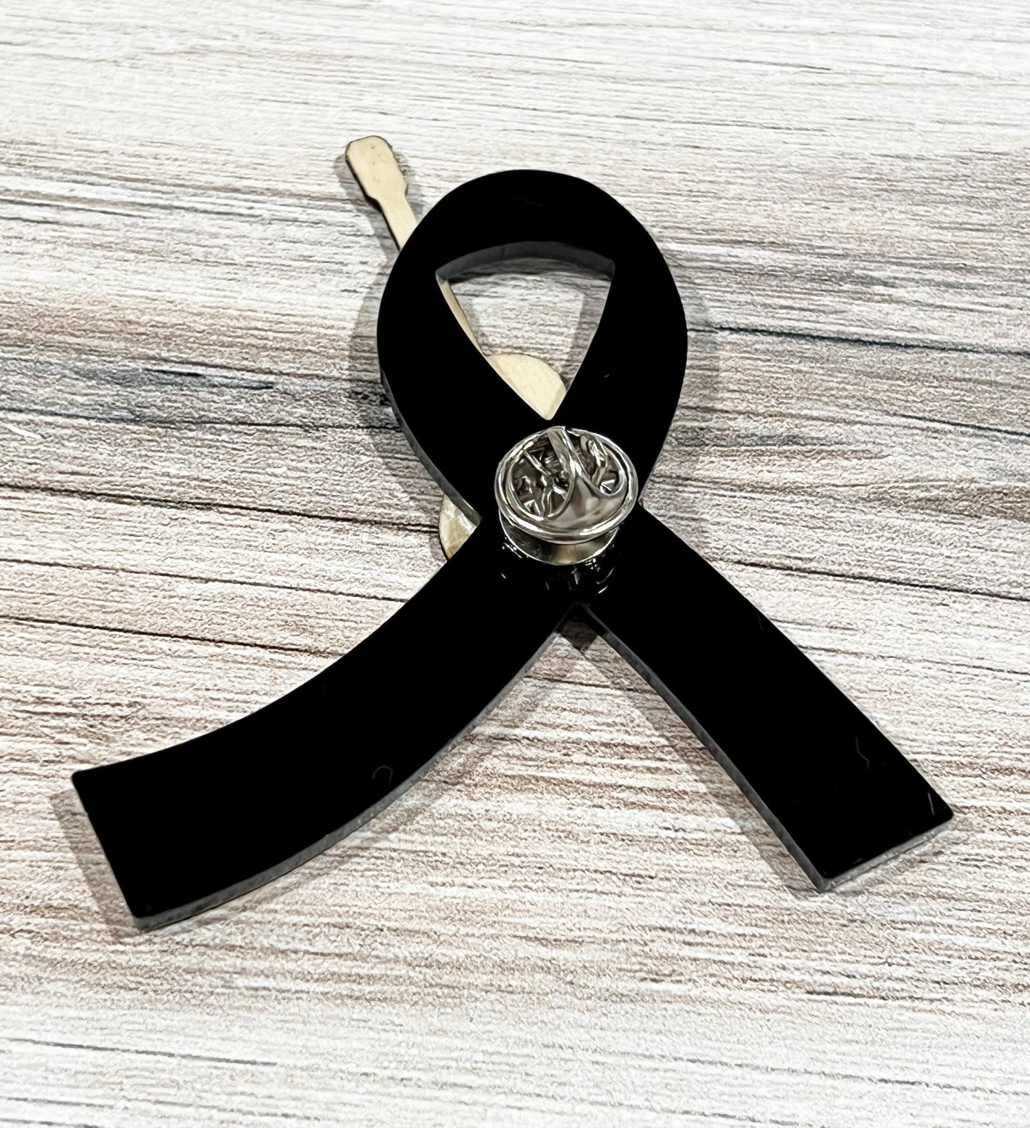 Custom Acrylic Funeral Ribbon Pin, Memorial Gift