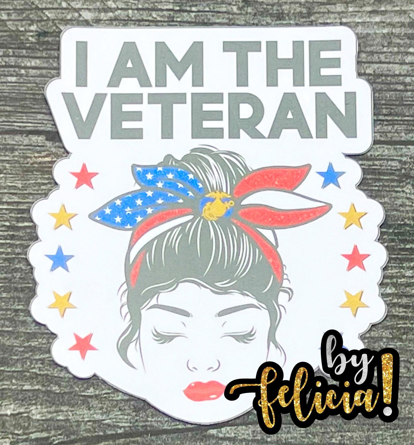 ARMY Female Veteran Waterproof Sticker: Military Pride Decal