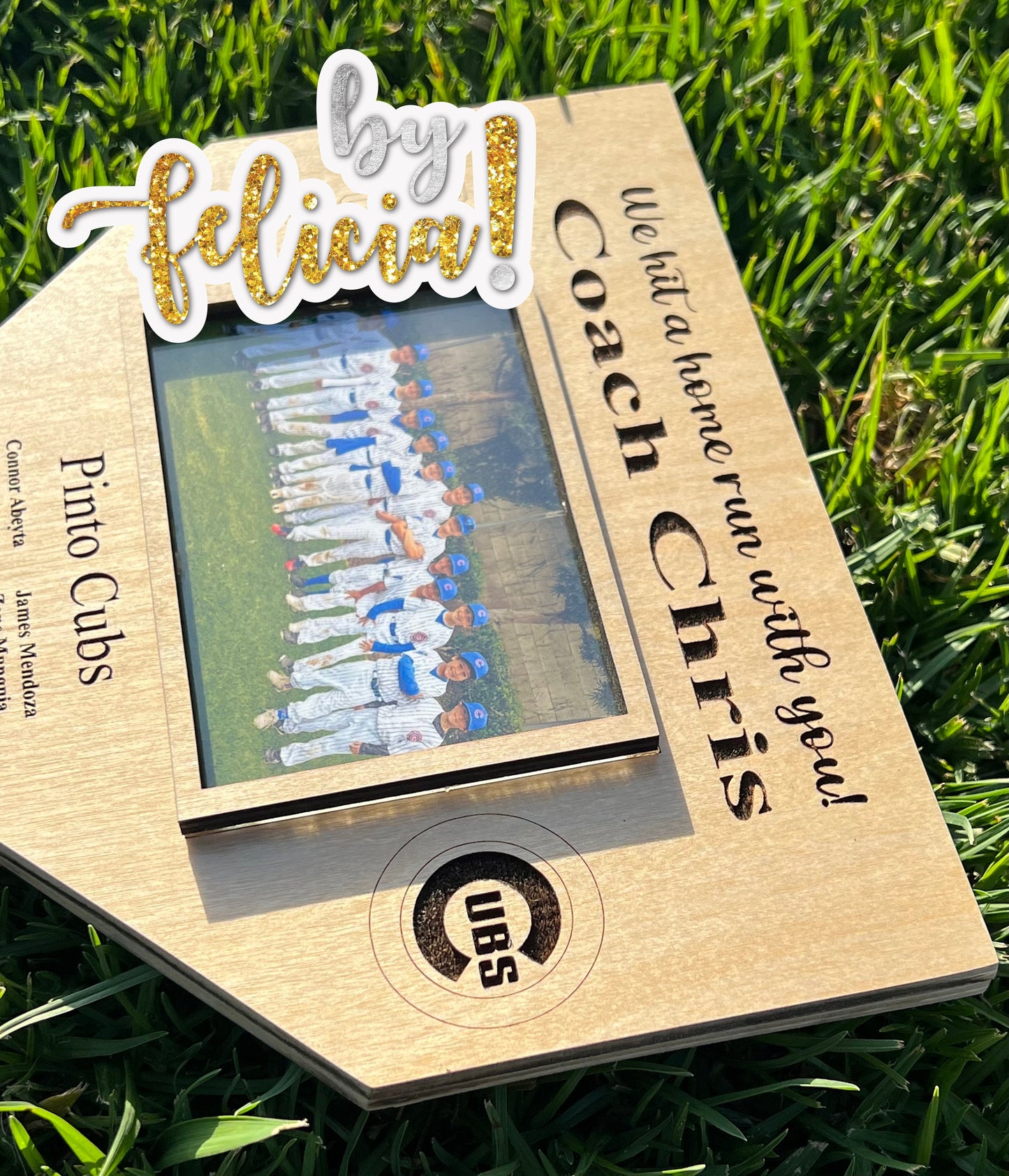 Personalized Baseball Coach Gift: Engraved Photo Frame