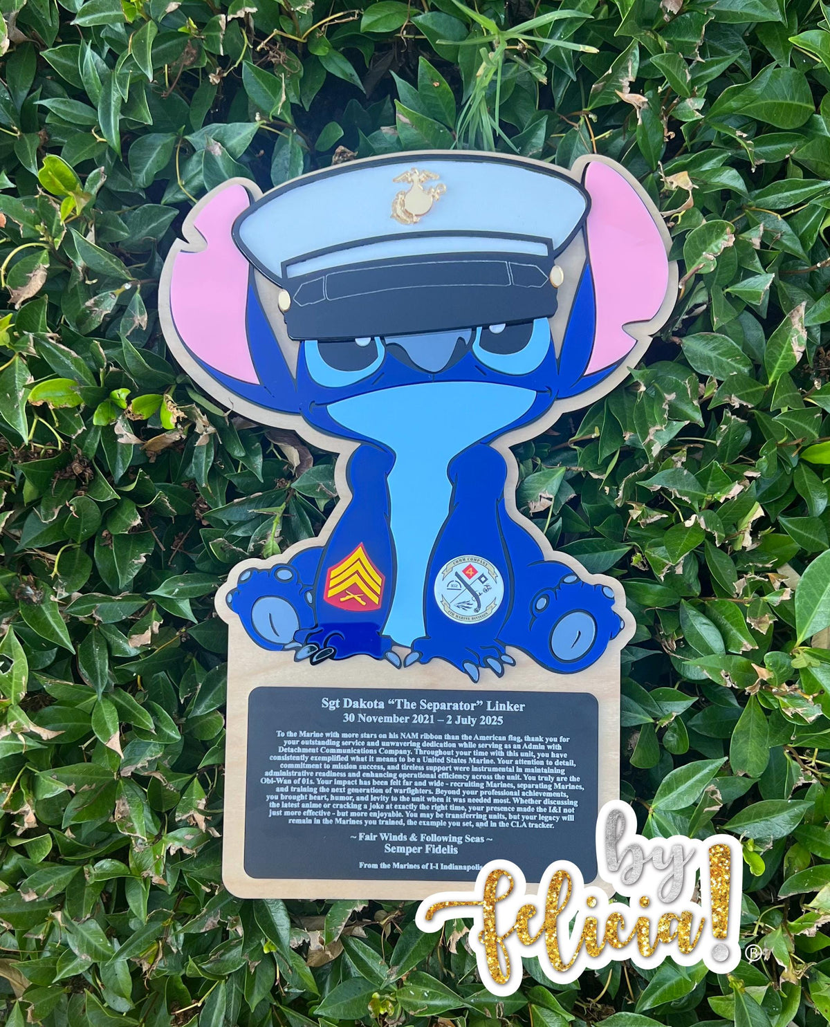 Custom Plaque Order