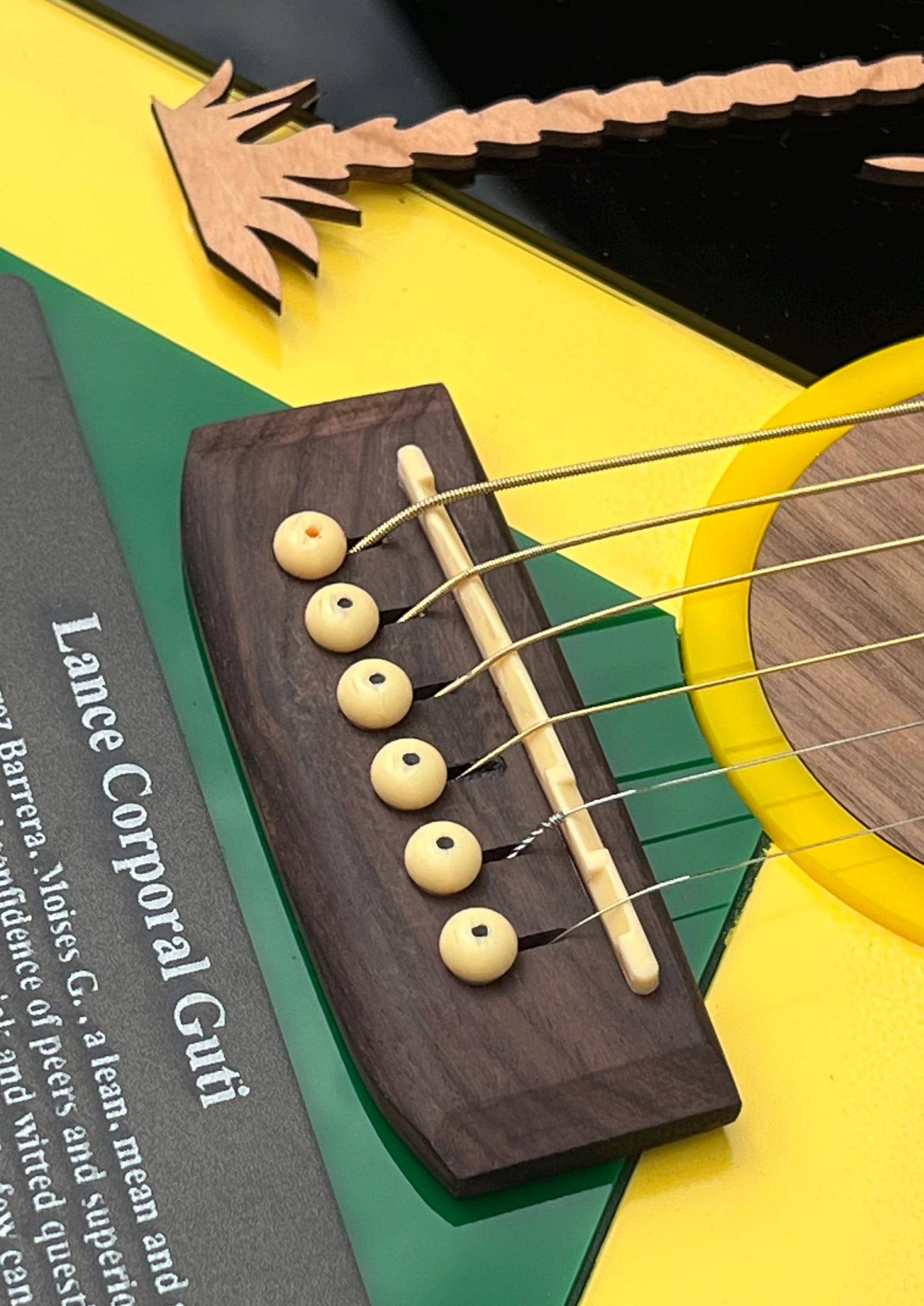 Custom Marine Corps Guitar Plaque: Handmade USMC Retirement Gift