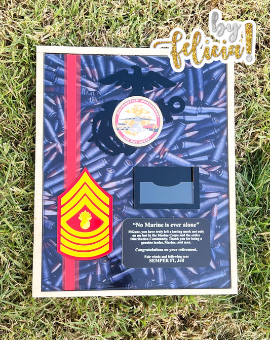 Marine corps plaques, Marine Corps retirement gift,  marine corps gift, USMC plaque, Marine retirement, Marine retired, USMC License #286-23