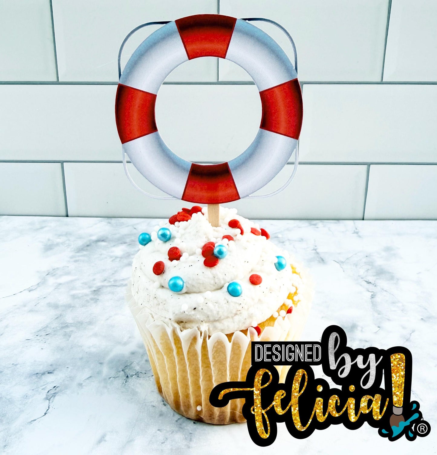 Coast Guard cupcake toppers, Coast guard cupcake ideas, Coast Guard cake topper, Coast Guard party decorations,  Coast Guard party supplies