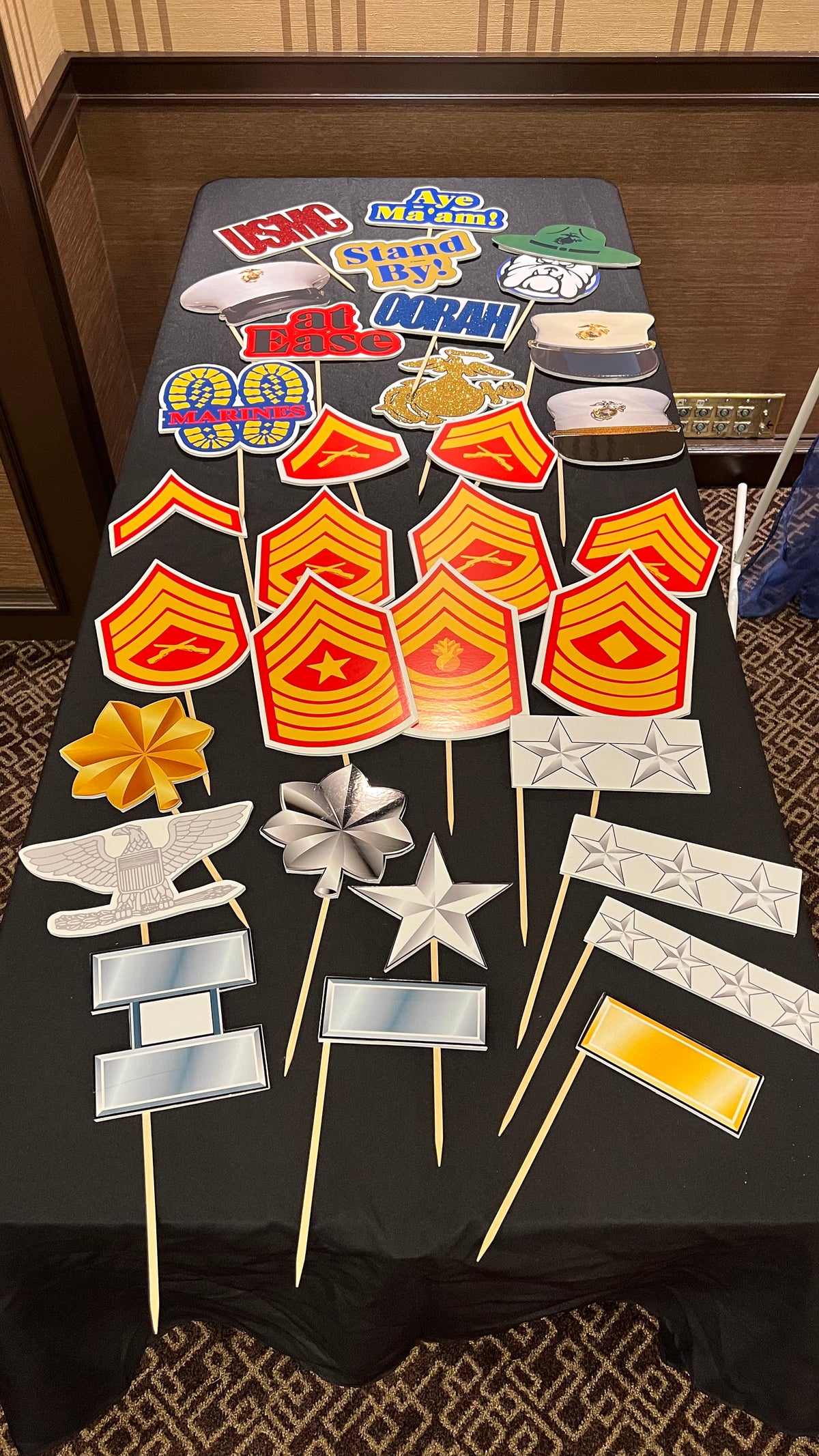 Marine Corps Party Photo Booth Props: USMC Graduation, Ball, Birthday, 250th Marine Corp, USMC License #286-23