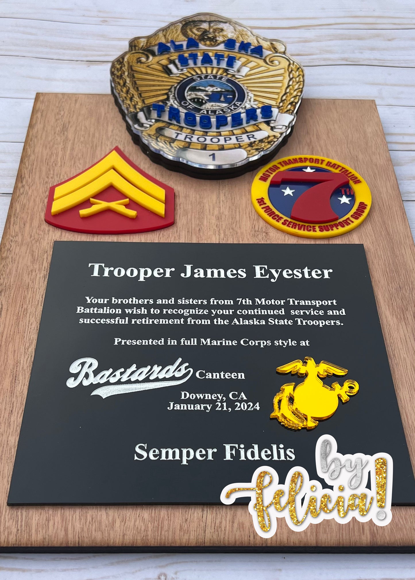 Custom Plaque Order