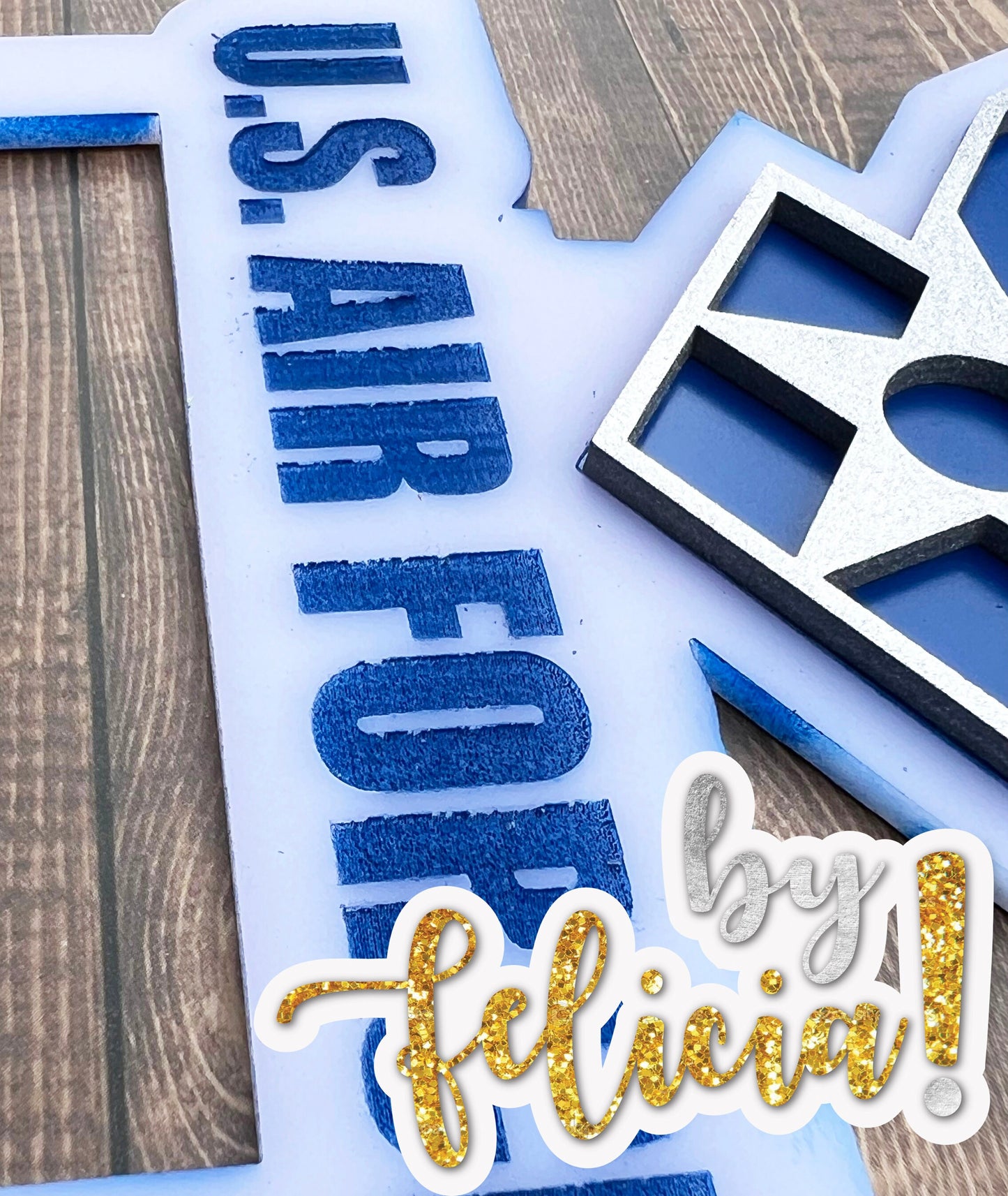 Air Force Acrylic Cake Topper: Graduation, Party Decoration