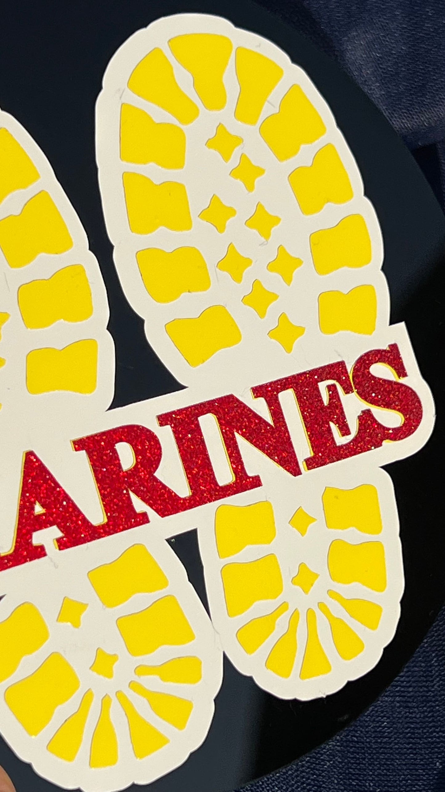 USMC Decal: Yellow Footprints - Semper Fi - The Few. The Proud. USMC License #286-23