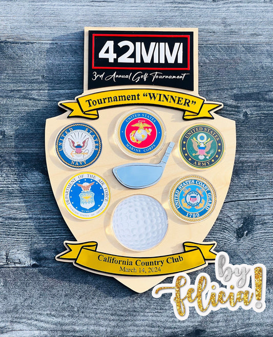 Golf tournament plaques, Golf tournament gift,  Golf Awards, Golf trophy, Winner trophy, Winner plaque, Golf sign