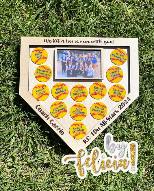 Softball Coach Gift, Baseball Coach Frame, Baseball Coach Gift Photo,  Coach Gifts Baseball, Baseball Gifts for Coach, Softball gifts coach