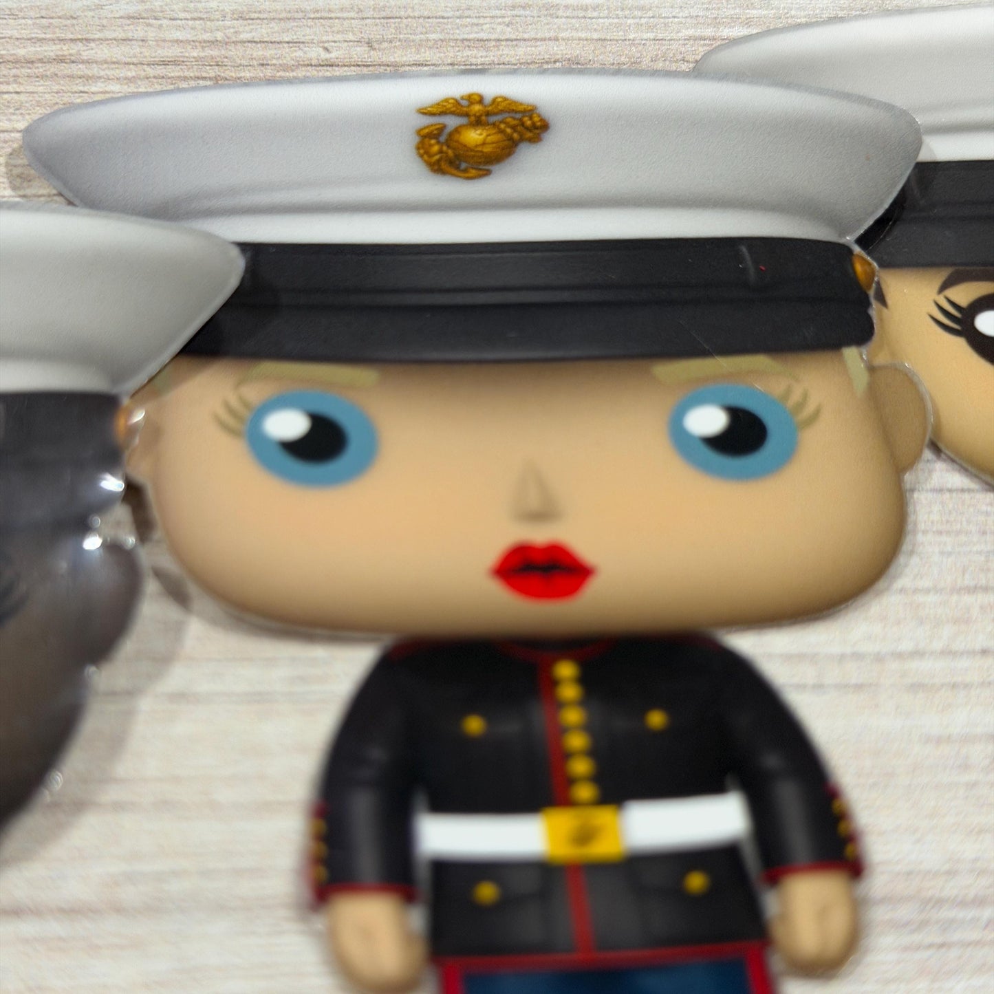 Female Marine Dress Blues Vinyl Sticker: USMC Veteran Decal