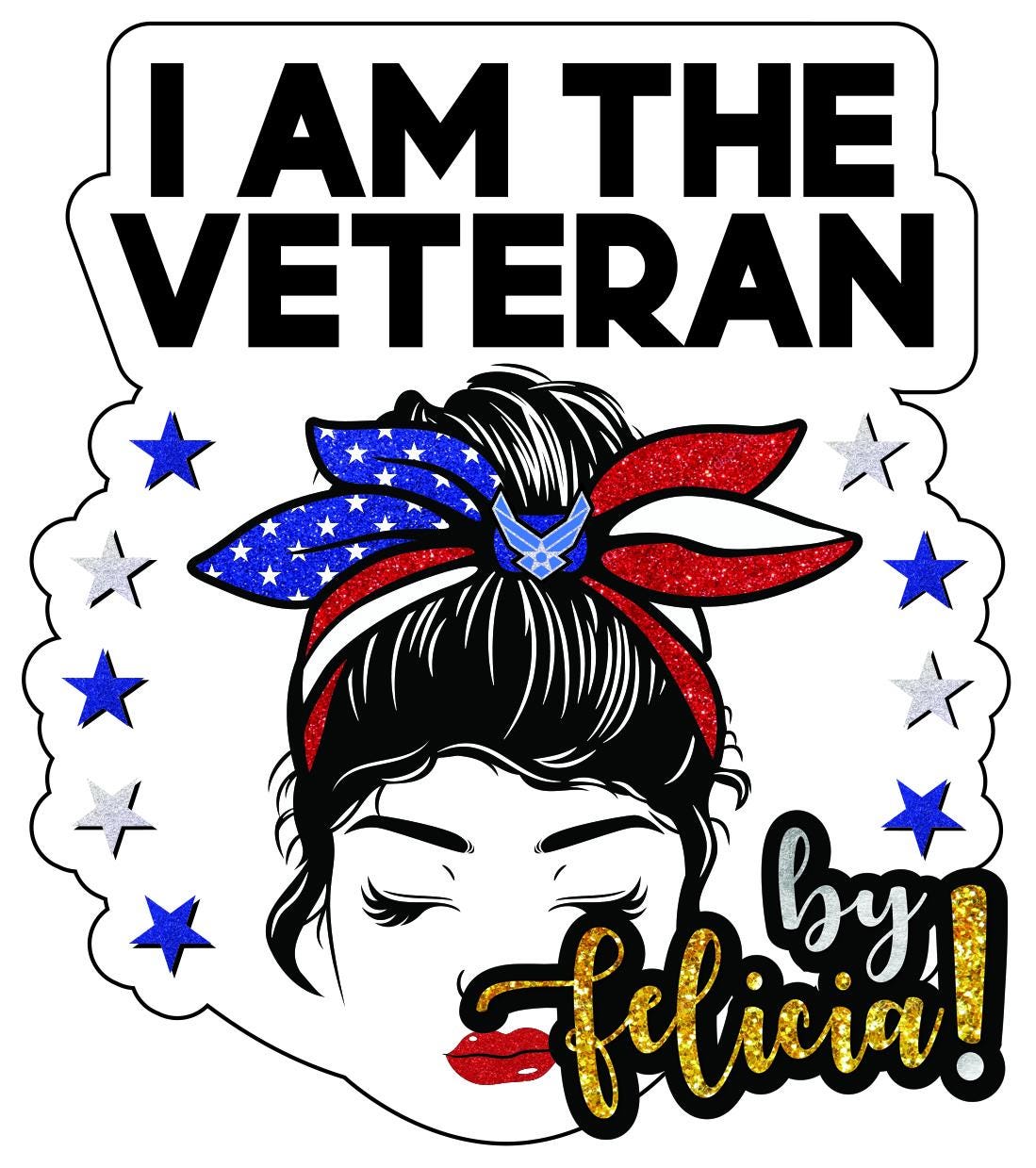 ARMY Female Veteran Waterproof Sticker: Military Pride Decal