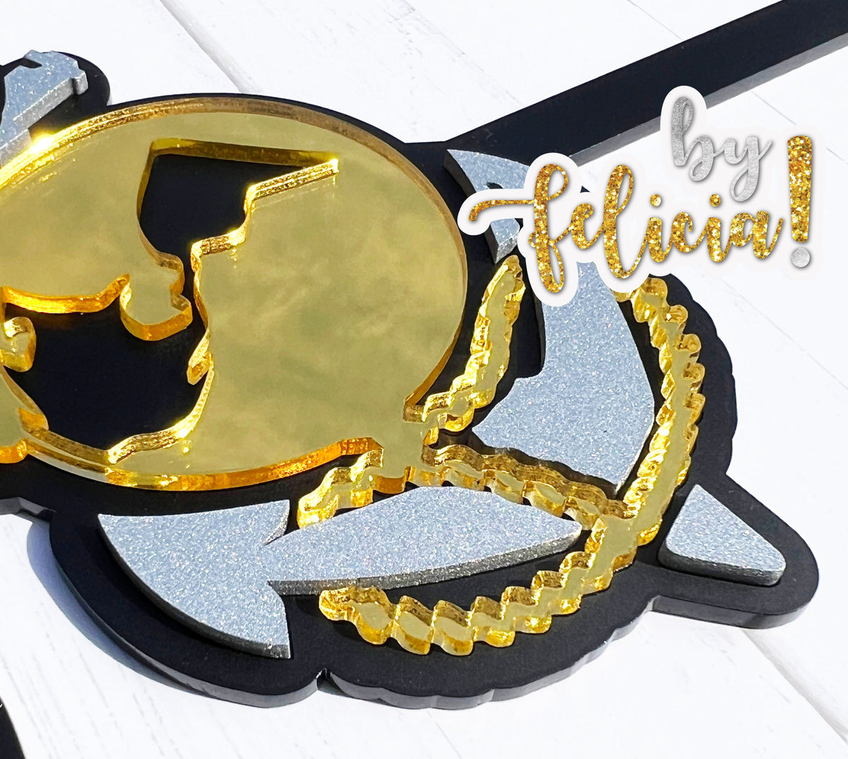 Marine Corps Cake Topper: Acrylic USMC Party Decoration