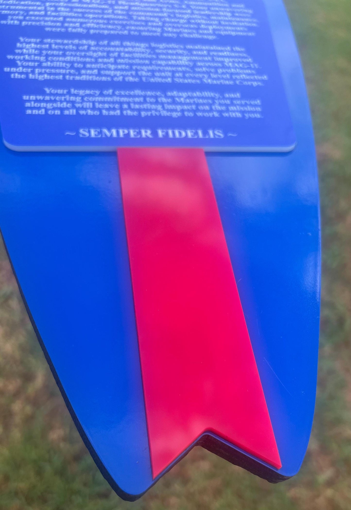 Handmade Marine Corps Plaque: USMC Retirement Gift