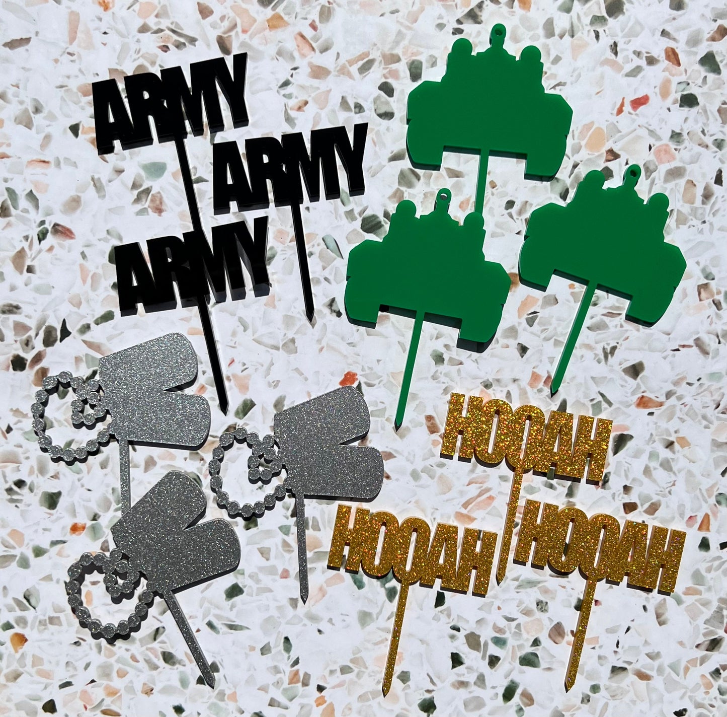 Army Cupcake Topper | Army Cake Topper | Army Party Decoration | Army Going Away Party | Army Party Supplies | Army Decorations for Party