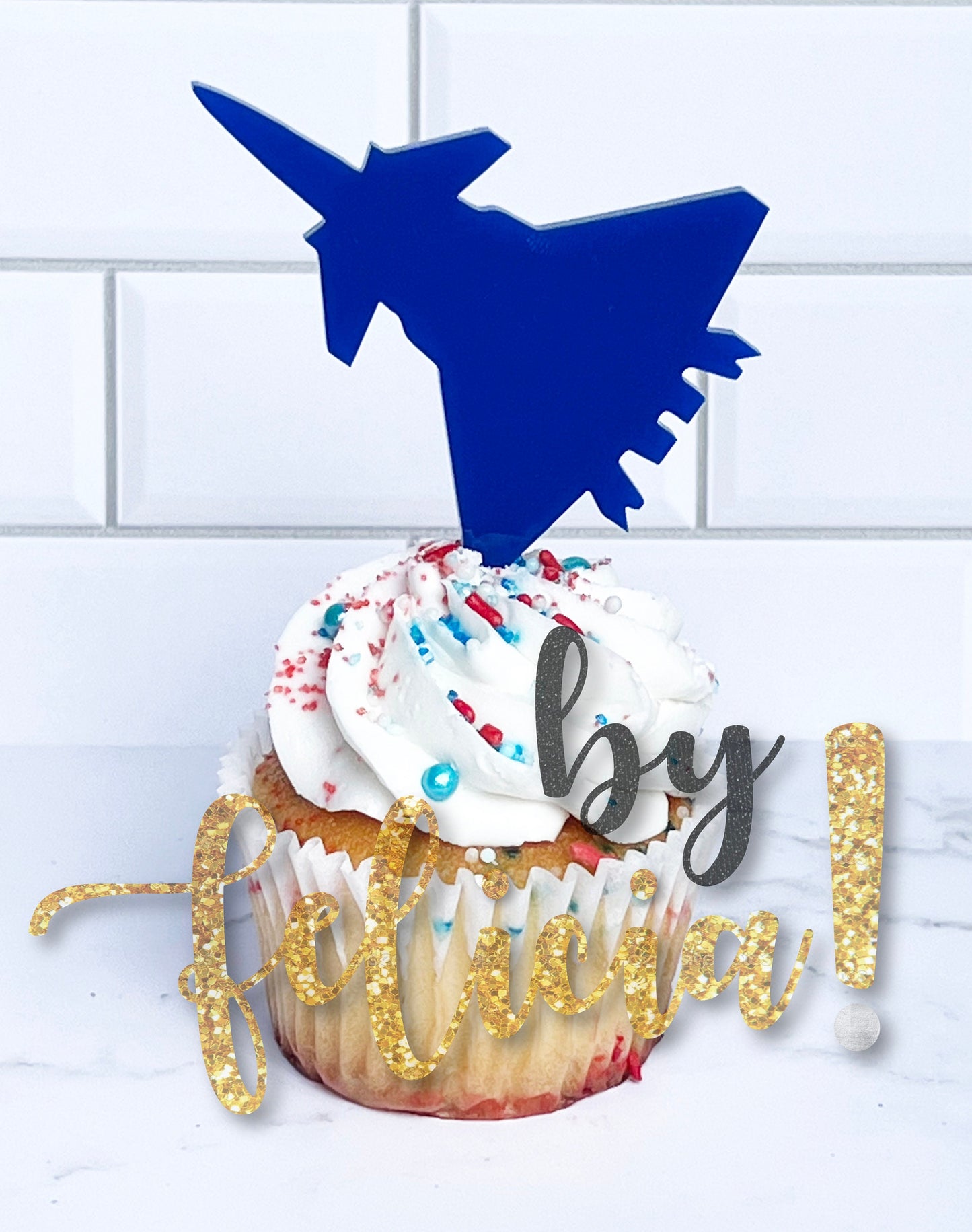 Air Force Cupcake Topper Air Force Party Decoration USAF cupcake topper Air Force going away Air Force Graduation Air Force boot camp