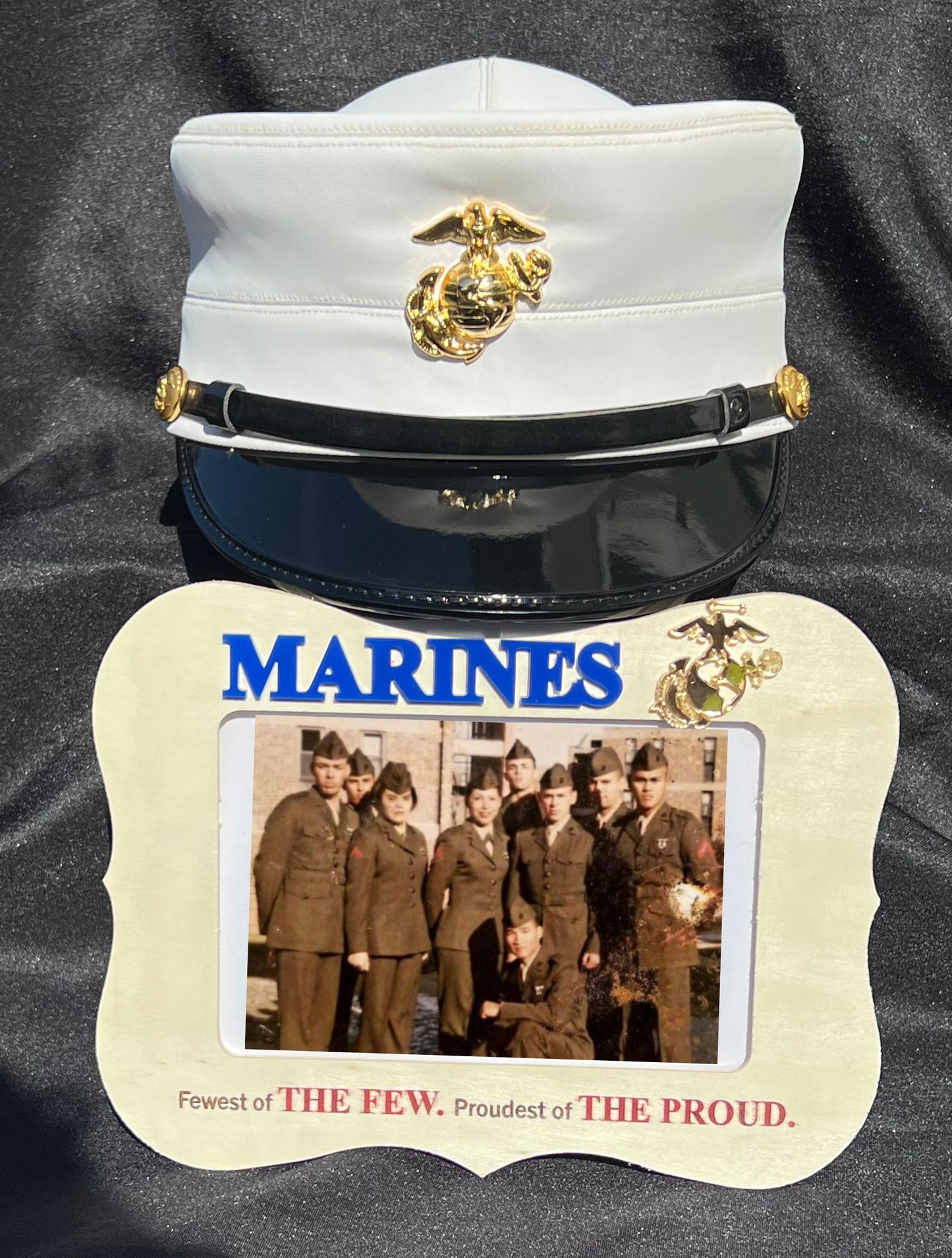 Marines Photo Frame, Marines Photo Album, Marines Corps Gifts, Marine Retirement gift, USMC Gifts, Woman Veteran, Hobbyist License #21175