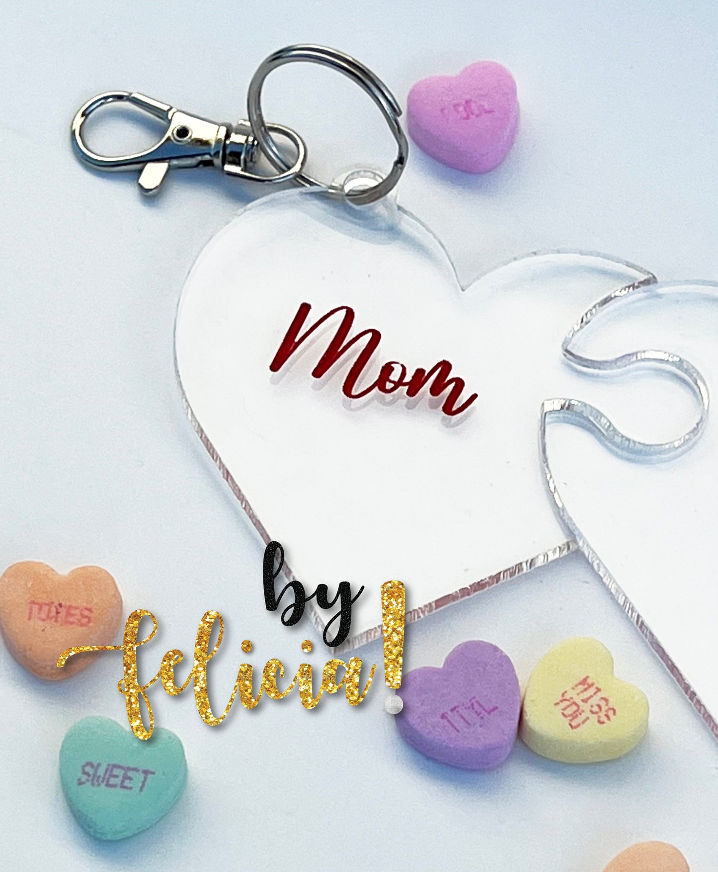 Valentine keychain | Valentine's gifts | Heart Keychain | Love gifts for her | Gifts for mom | Mother's day gifts | Gifts for grandma